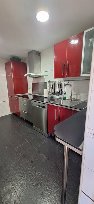 Muebles Cocina IKEA Abstrak Rojo/Inox