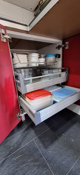 Muebles Cocina IKEA Abstrak Rojo/Inox