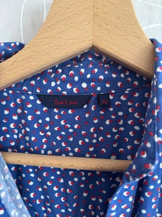 Vestido azul con estampado de Salsa