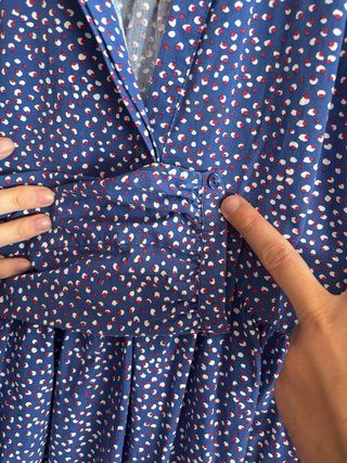 Vestido azul con estampado de Salsa