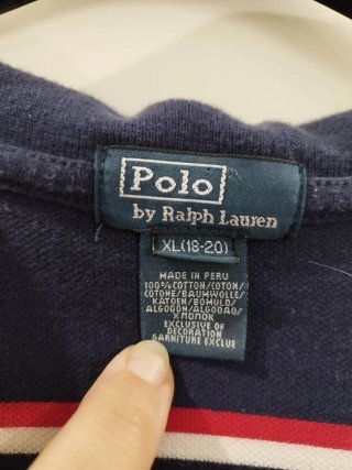 Polo Ralph Lauren Rayas Azul/Rojo