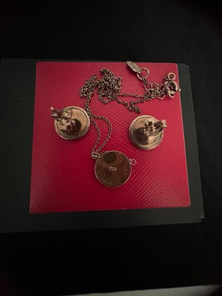 Conjunto Lotus de plata con baño de oro rosa