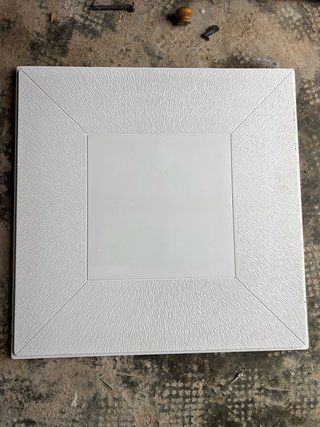 Escayola desmontable blanca y perfil blamco