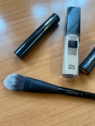 Set Maquillaje Lancôme: Base, Corrector, Máscara y