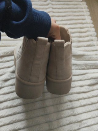 Botas de felpa beige