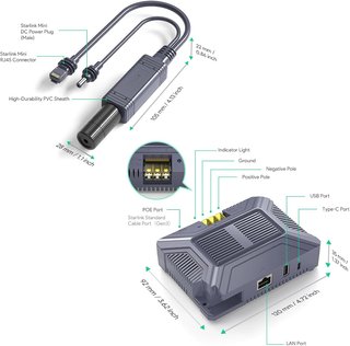 Inyector PoE EDUP Star Link Mini y Divisor