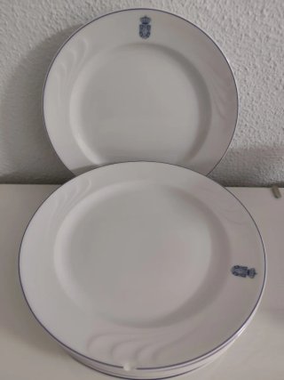 6 Platos Llanos Escudo Córdoba Porcelana