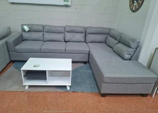 MEGA SOFA RINCONERA GRIS NUEVO
