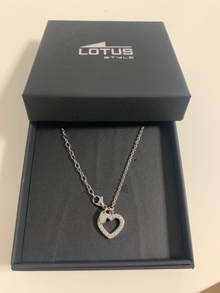 Colgante Corazón Lotus Plata