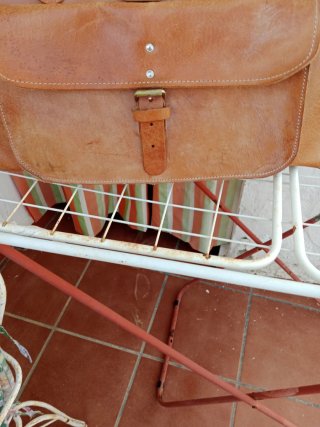 Bolso de viaje de cuero hecho a mano