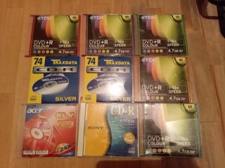 9 CD/DVD Vergini Acer, Sony, TDK, Traxdata