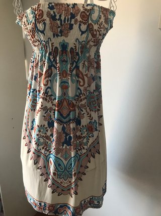Vestido palabra de honor estampado nuevo