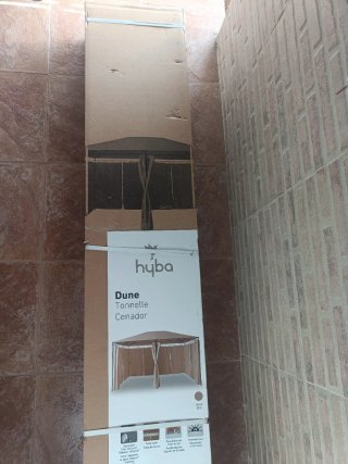 Cenador Hyba Dune 4x3m Beige. Nueva sin usar