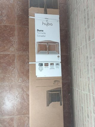 Cenador Hyba Dune 4x3m Beige. Nueva sin usar