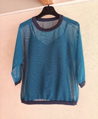 Camiseta de tela de tul