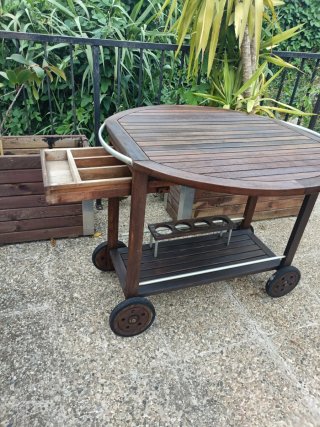 Carrito camarera / Mesa plegable exterior