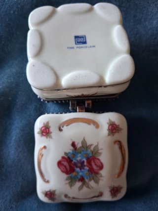 Pareja d Cajitas Joyero Porcelana Fina Vintage