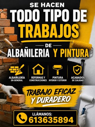 Trabajos de albañileria y pintura