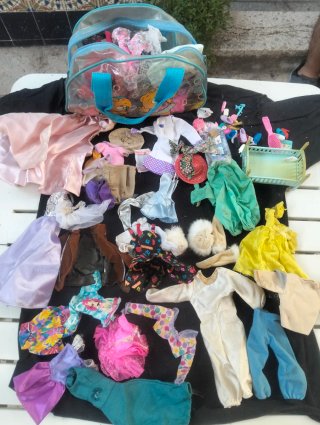 Lote de Barbies y ropa