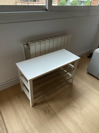Mueble banco zapatero blanco