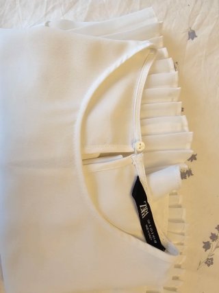 Zara Top Blanco Talla S