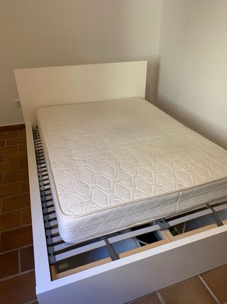 Cama Malm Ikea 4 cajones Blanca