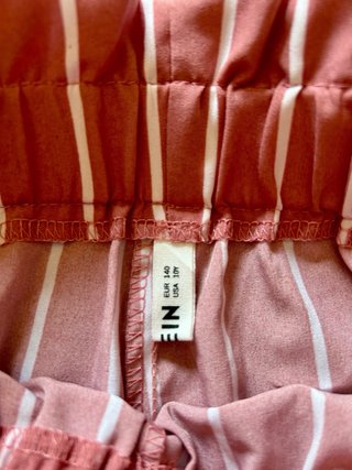 Shorts bambina a righe rosa taglia 10 anni