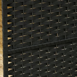 Biombo separador 4 paneles negro