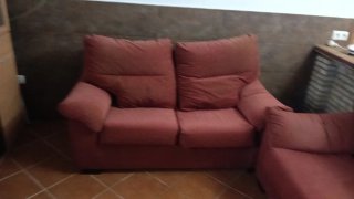 Sofá 3 plazas, mueble TV y vitrina