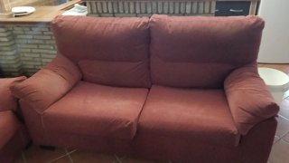 Sofá 3 plazas, mueble TV y vitrina