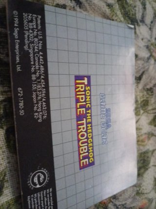Manual Sonic Triple Trouble Sega Game Gear