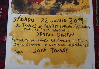 CARTEL TAURINO GRANADA 2019 – JOSÉ TOMÁS –