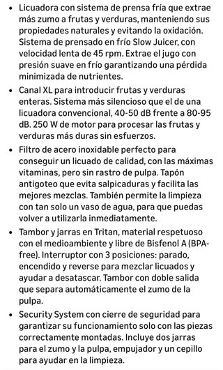 Licuadora Cecotec Juice&Live 1500 P Prensa Fría