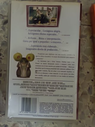 3 VHS Películas  Infantiles