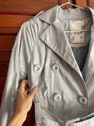 Gabardina Adye gris talla M