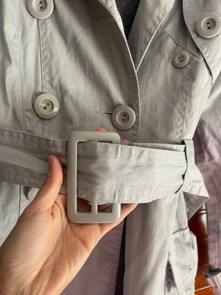Gabardina Adye gris talla M