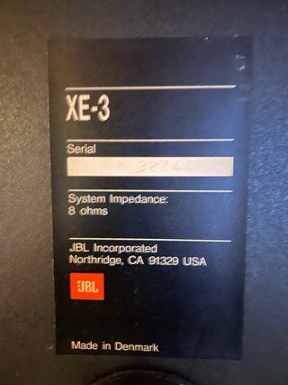 Altavoces JBL XE3 XE-3
