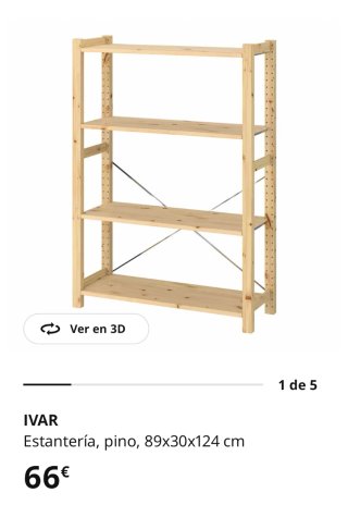 ESTANTERIA IVAR IKEA 30X124