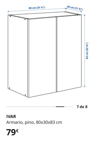 ESTANTERIA IVAR IKEA 30X124