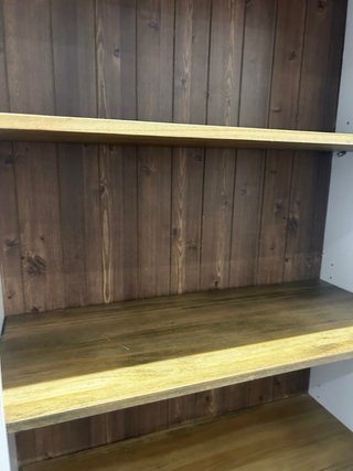 2 Estanterías Madera Blanca y Marrón