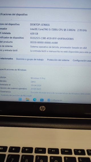 Ordenador Portátil HP i5 7Gen. Windows 11 y Office