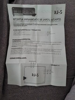Fotocélula Receptor Infrarrojos RJ5 CEBEK + RJ4