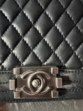 Bolso Chanel Negro y Plateado