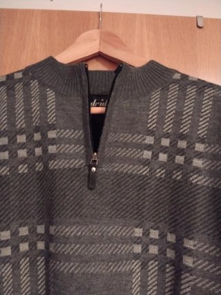 Jersey punto invierno hombre gris