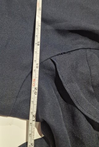 Blusa azul marino S volantes mangas