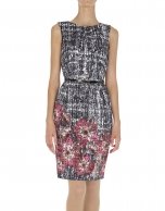 Vestido Roberto Verino floral negro y rosa TALLA M