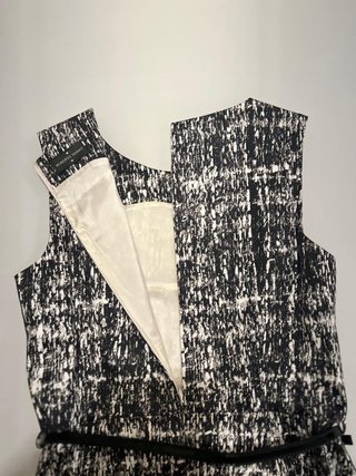 Vestido Roberto Verino floral negro y rosa TALLA M