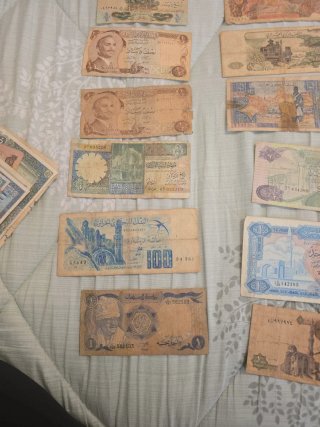 Lotes de billetes antiguos árabes