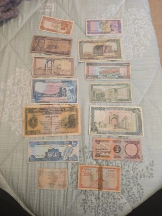 Lotes de billetes antiguos árabes