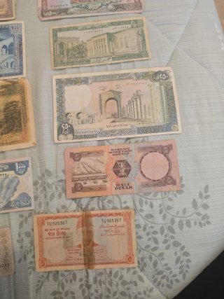 Lotes de billetes antiguos árabes